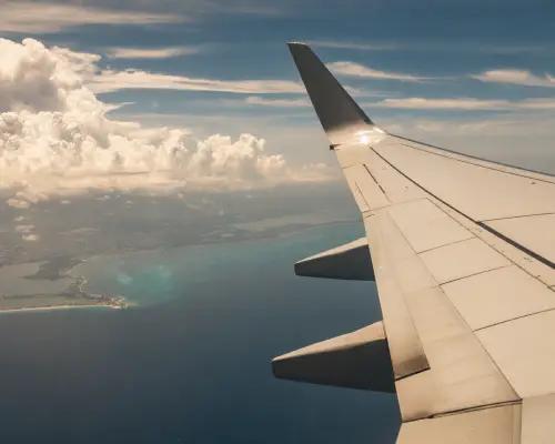 plane on the sky